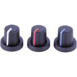 Otočný knoflík (Ø 19 mm) Soft-Touch PB Fastener 3/03/TPN 130006, 6 mm, černá/červená