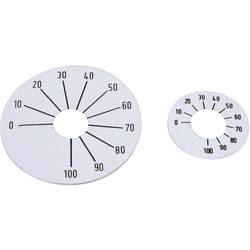 Samolepící stupnice Mentor 8132.2241, rozsah 0-100, 26 mm, stříbrná