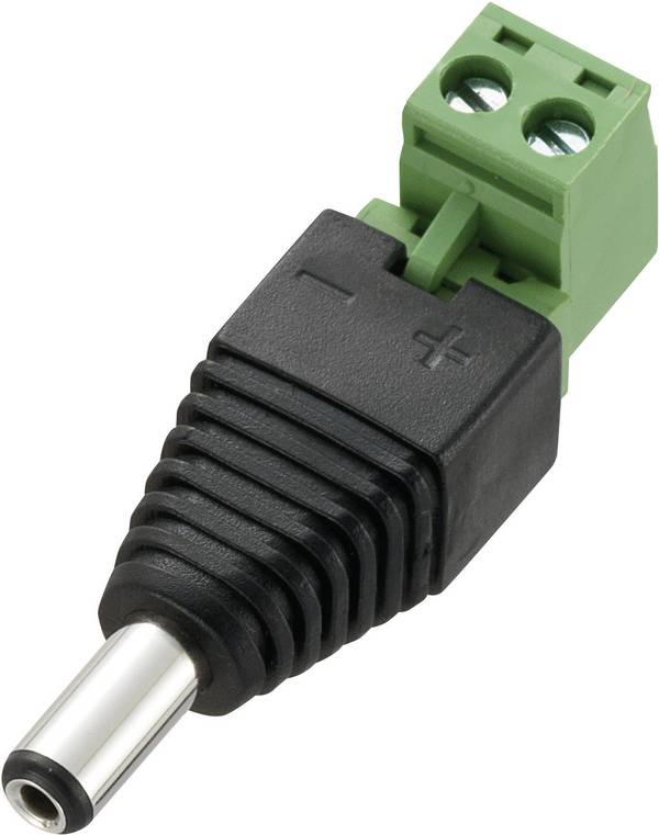 TRU COMPONENTS DC12-M nízkonapěťový konektor zástrčka, rovná 5.5 mm 2.1 mm  1 ks