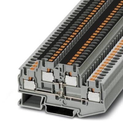 Svorkovnice s více připojeními v šedé barvě, vhodná pro průmyslové elektrické zapojení.