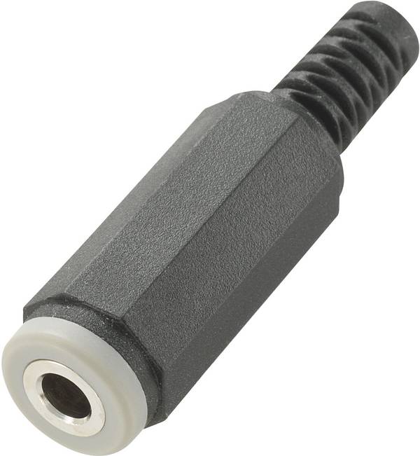 TRU COMPONENTS 718477 jack konektor 3.5 mm zásuvka, rovná Pólů: 4 stereo černá 1 ks