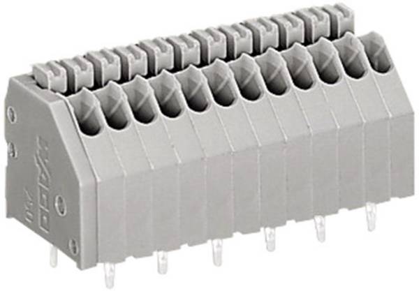 WAGO 250-403 pružinová svorkovnice 0.50 mm² Pólů 3 šedá 1 ks