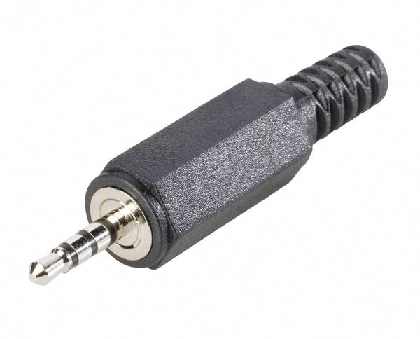 BKL Electronic 1107020 jack konektor 2.5 mm zástrčka, rovná Pólů: 4 stereo černá 1 ks