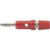 Banánkový konektor SCI R1-30 R, 10A, adaptér, rovný, červená Ø pin: 4 mm, 1 ks