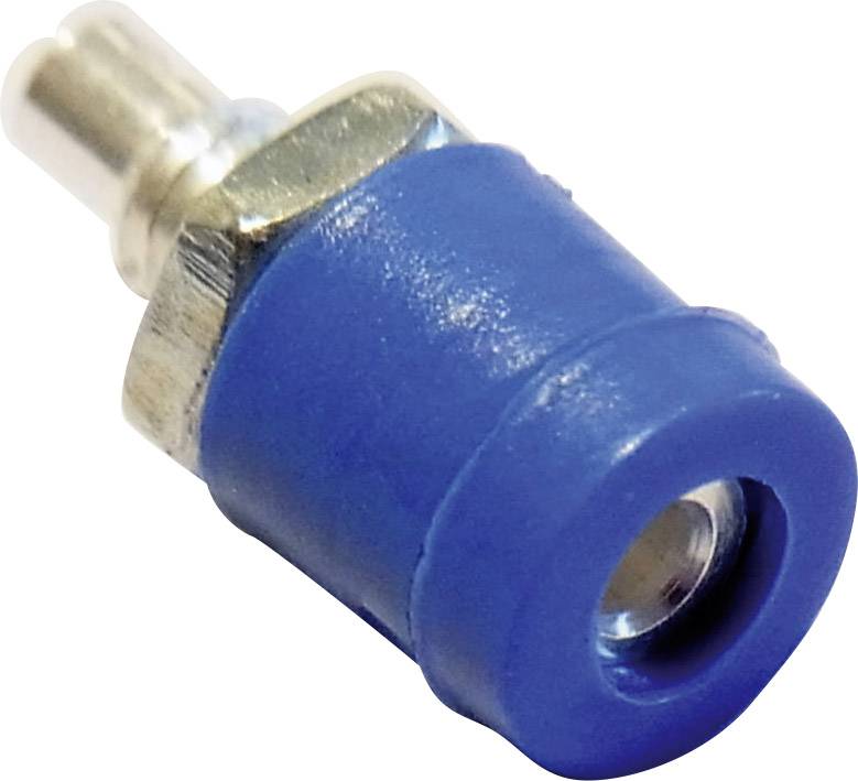 Schnepp BU 2400 mini laboratorní zásuvka zásuvka, vestavná vertikální Ø pin: 2 mm modrá 1 ks