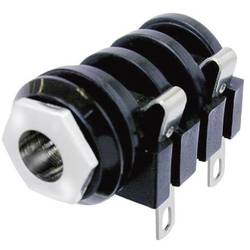 Jack konektor 6.35 mm mono zásuvka, vestavná horizontální Neutrik NMJ4HC-S, pólů 2, černá, 1 ks