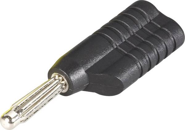 Schnepp S 4041 L sw banánkový konektor zástrčka, rovná Ø pin: 4 mm černá 1 ks