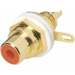Cinch konektor zásuvka, vstavateľná vertikálna BKL Electronic 0101144-C, pinov 2, červená, 1 ks
