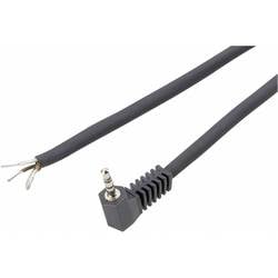 Jack konektor 2,5 mm stereo BKL, zástrčka úhlová, 4.1 mm, 3pól., černá