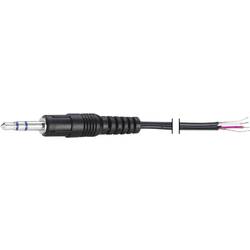 Jack kabel 2,5mm s otev. koncem stereo, zástrčka rovná, černá