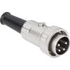 DIN kruhový konektor zástrčka, rovná BKL Electronic 0202001, pólů 3, stříbrná, 1 ks