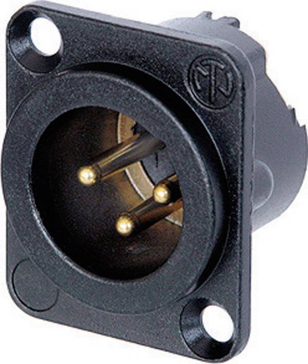 Neutrik NC3MD-LX-B XLR konektor přírubová zástrčka, rovná Pólů: 3 černá 1 ks