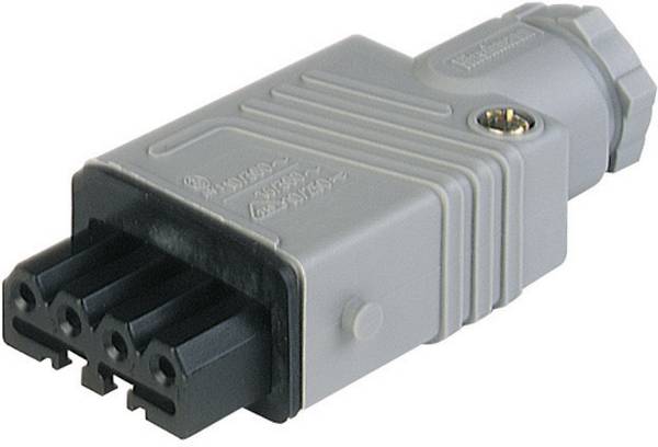 Hirschmann 931 691-106-1 síťový konektor STAK zásuvka, rovná Počet kontaktů: 5 + PE 6 A šedá 1 ks