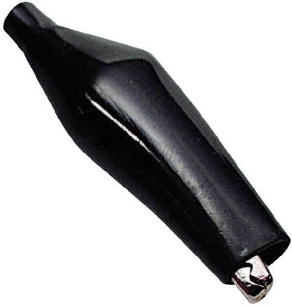 BKL Electronic 072403 krokosvorka černá Upínací rozsah max.: 9 mm Délka: 28 mm 1 ks