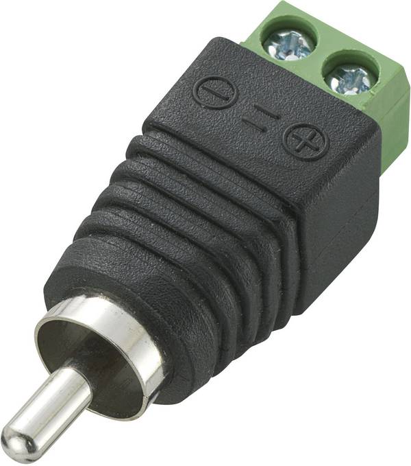 TRU COMPONENTS 735875 cinch konektor zástrčka, rovná Pólů: 2 černá 1 ks