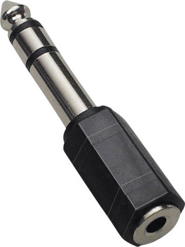 TRU COMPONENTS adaptér jack jack zástrčka 6,3 mm - jack zásuvka 3,5 mm stereo Pólů:3 100 ks