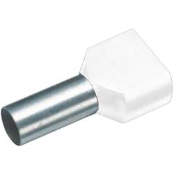Dvojica dutiniek Vogt Verbindungstechnik 460208D, 0.75 mm², 8 mm, čiastočne izolované, biela, 100 ks