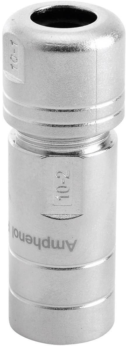 Stříbrný válcový uzávěrový adaptér s přesnými gravírovanými detaily a hladkým povrchem.