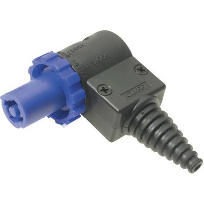 Plastové konektorové spoje v modré a černé barvě pouzdra pro propojení elektrických zařízení a kabelů.