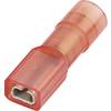 Faston zásuvka Vogt Verbindungstechnik 396008S 2.8 mm x 0.8 mm, 180 °, plná izolace, červená, 1 ks