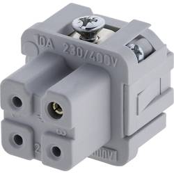 Konektorová vložka, zásuvka Amphenol C146 10B003 002 4, 3 + PE, šroubovací, 1 ks