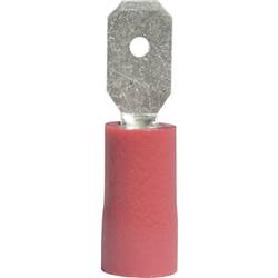 Faston konektor Vogt Verbindungstechnik 392805, šířka 4.8 mm částečná izolace, červená, 1 ks