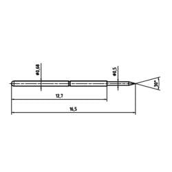 Skúšobný hrot PTR 1007-B-0.7N-AU-0.5C