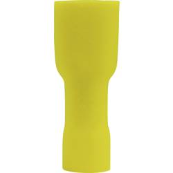 Faston zásuvka Vogt Verbindungstechnik 3947S 6.3 mm x 0.8 mm, 180 °, plná izolace, žlutá, 1 ks