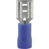 Faston zásuvka Vogt Verbindungstechnik 3906 6.3 mm x 0.8 mm, 180 °, částečná izolace, modrá, 1 ks