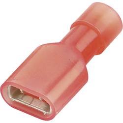 Faston zásuvka Vogt Verbindungstechnik 3963 6.3 mm x 0.8 mm, 180 °, plná izolace, červená, 1 ks