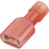 Faston zásuvka Vogt Verbindungstechnik 3963S 6.3 mm x 0.8 mm, 180 °, plná izolace, červená, 1 ks