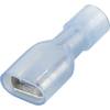 Faston zásuvka Vogt Verbindungstechnik 3966 6.3 mm x 0.8 mm, 180 °, plná izolace, modrá, 1 ks