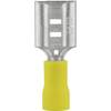 Faston zásuvka Vogt Verbindungstechnik 3914 9.5 mm x 1.2 mm, 180 °, částečná izolace, žlutá, 1 ks