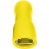 Faston zásuvka Vogt Verbindungstechnik 3947 6.3 mm x 0.8 mm, 180 °, plná izolace, žlutá, 1 ks