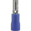 Faston zásuvka Vogt Verbindungstechnik 389905 2.8 mm x 0.5 mm, 180 °, částečná izolace, modrá, 1 ks