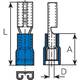 Vogt Verbindungstechnik 3905 faston zásuvka Šířka zástrčky: 4.8 mm Tloušťka konektoru: 0.8 mm 180 ° částečná izolace modrá 1 ks