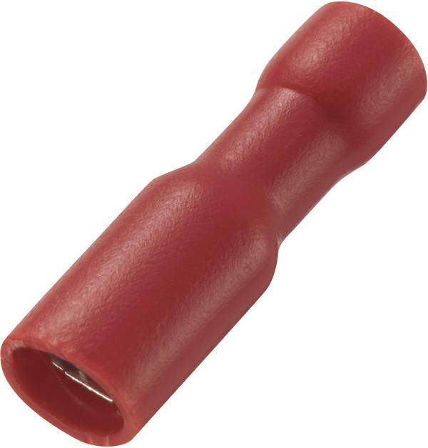TRU COMPONENTS 737623 faston zásuvka  Šířka zástrčky: 2.8 mm Tloušťka konektoru: 0.5 mm 180 ° plná izolace červená 50 ks