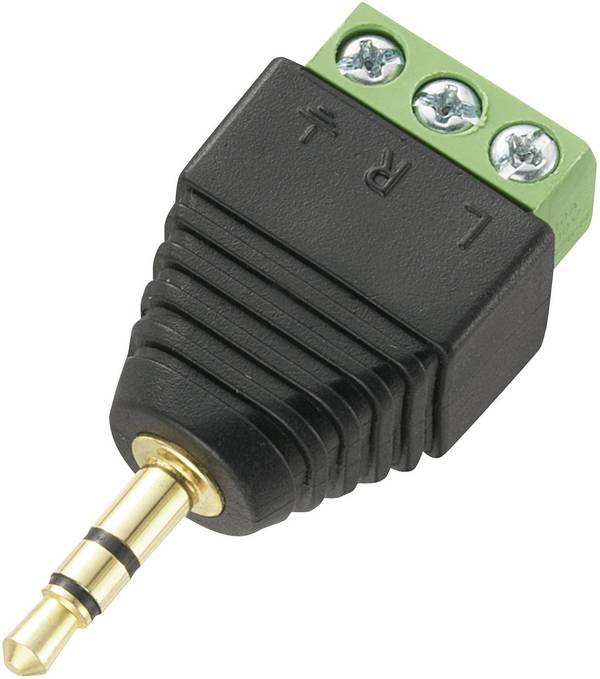 <br> TRU COMPONENTS<br> jack konektor 3.5 mm<br> zástrčka, rovná<br> Pólů: 3<br> stereo<br> černá<br> 1 ks<br> <br>