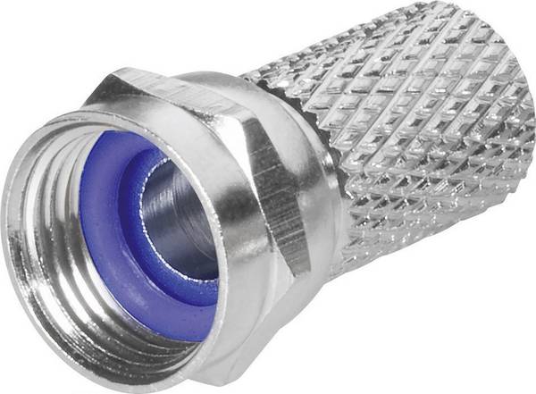 TRU COMPONENTS TC-2520039 F konektor S pryžovým těsněním Připojení kabelu: F zástrčka Průměr lanka: 6.8 mm 100 ks