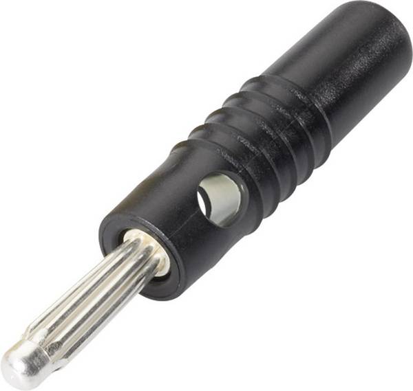 Schnepp S 4004 S banánkový konektor zástrčka, rovná Ø pin: 4 mm černá 1 ks