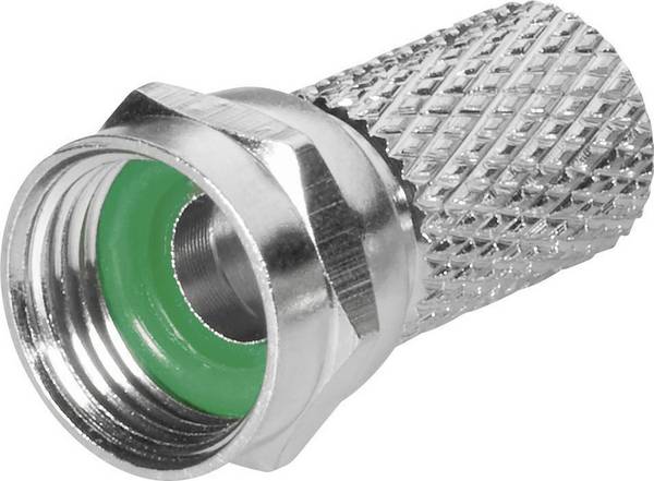 TRU COMPONENTS TC-2520041 F konektor S pryžovým těsněním Připojení kabelu: F zástrčka Průměr lanka: 6.8 mm 100 ks