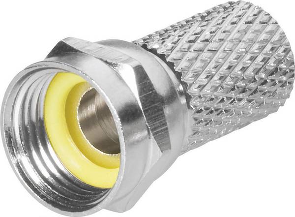 TRU COMPONENTS TC-2520040 F konektor S pryžovým těsněním Připojení kabelu: F zástrčka Průměr lanka: 6.8 mm 100 ks