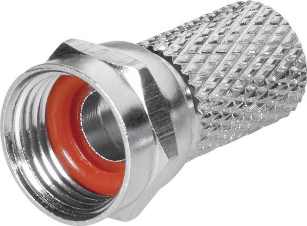 TRU COMPONENTS TC-2520042 F konektor S pryžovým těsněním Připojení kabelu: F zástrčka Průměr lanka: 6.8 mm 100 ks