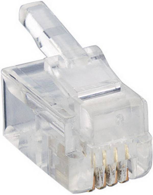 Lumberg P 126, RJ45 konektor, zástrčka, rovná, počet pólů: 4P4C, transparentní, 1 ks