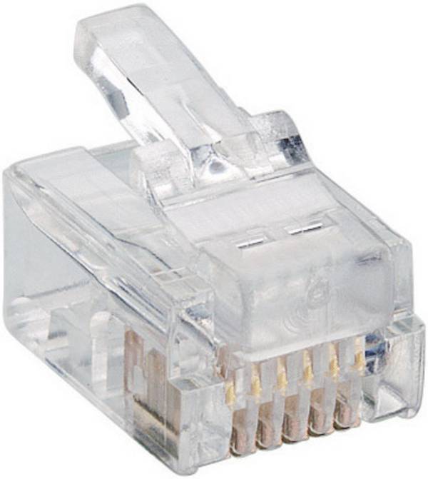 Lumberg P 128, RJ45 konektor, zástrčka, rovná, transparentní, 1 ks
