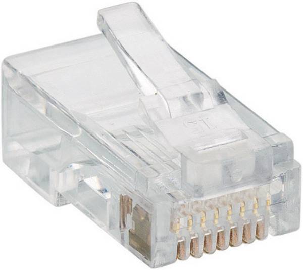 Lumberg P 129, RJ45 konektor, zástrčka, rovná, počet pólů: 8P8C, transparentní, 1 ks