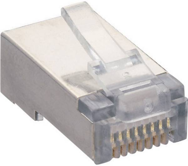 Lumberg P 129 S, RJ45 konektor, zástrčka, rovná, transparentní, 1 ks