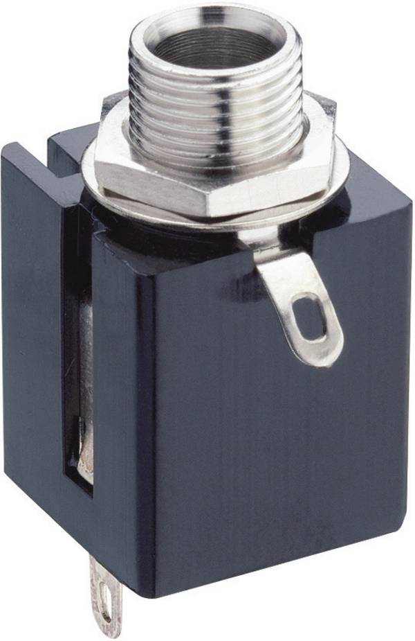 Lumberg KLBP 3 jack konektor 6.35 mm zásuvka, vestavná vertikální Pólů: 3 stereo černá 1 ks