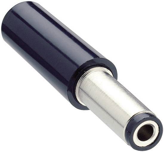 Černý a stříbrný přechodový adaptér jack 6,3 mm na 3,5 mm pro propojení různých audizařízení.