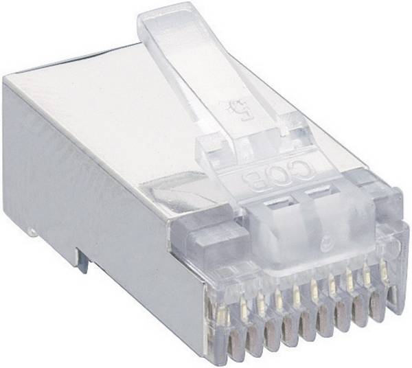 Lumberg P 303 S, RJ45 konektor, zástrčka, rovná, počet pólů: 10p10c, transparentní, 1 ks